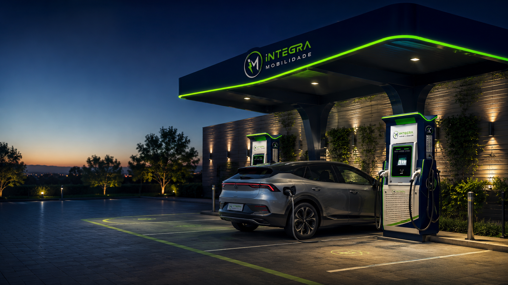 Eletroposto Integra Mobilidade em ambiente premium